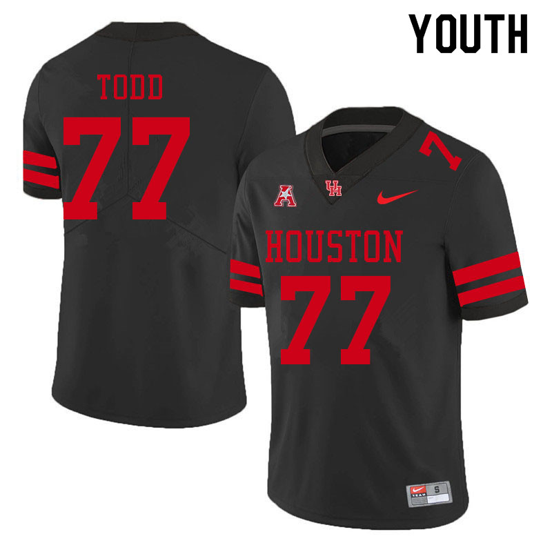 Youth #77 Chayse Todd Houston Cougars College Football Jerseys Sale-Black